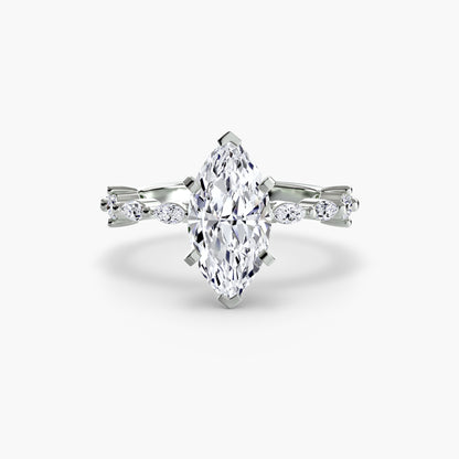 Solitaire with Eternity Pavé